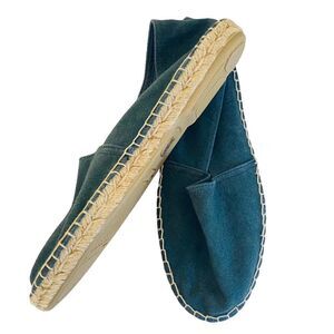 lisa b. Made in Spain Grey Pique Fabric Espadrilles Sz EU 43 US 11/11.5 NWT